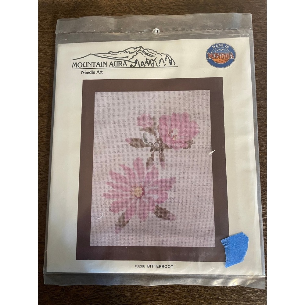Mountain Aura Needle Art Bitterroot Cross Stitch Kit Complete Montana